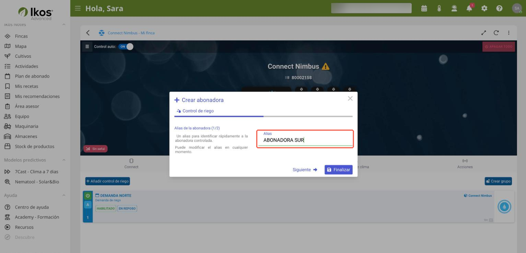 Alias de la abonadora en web