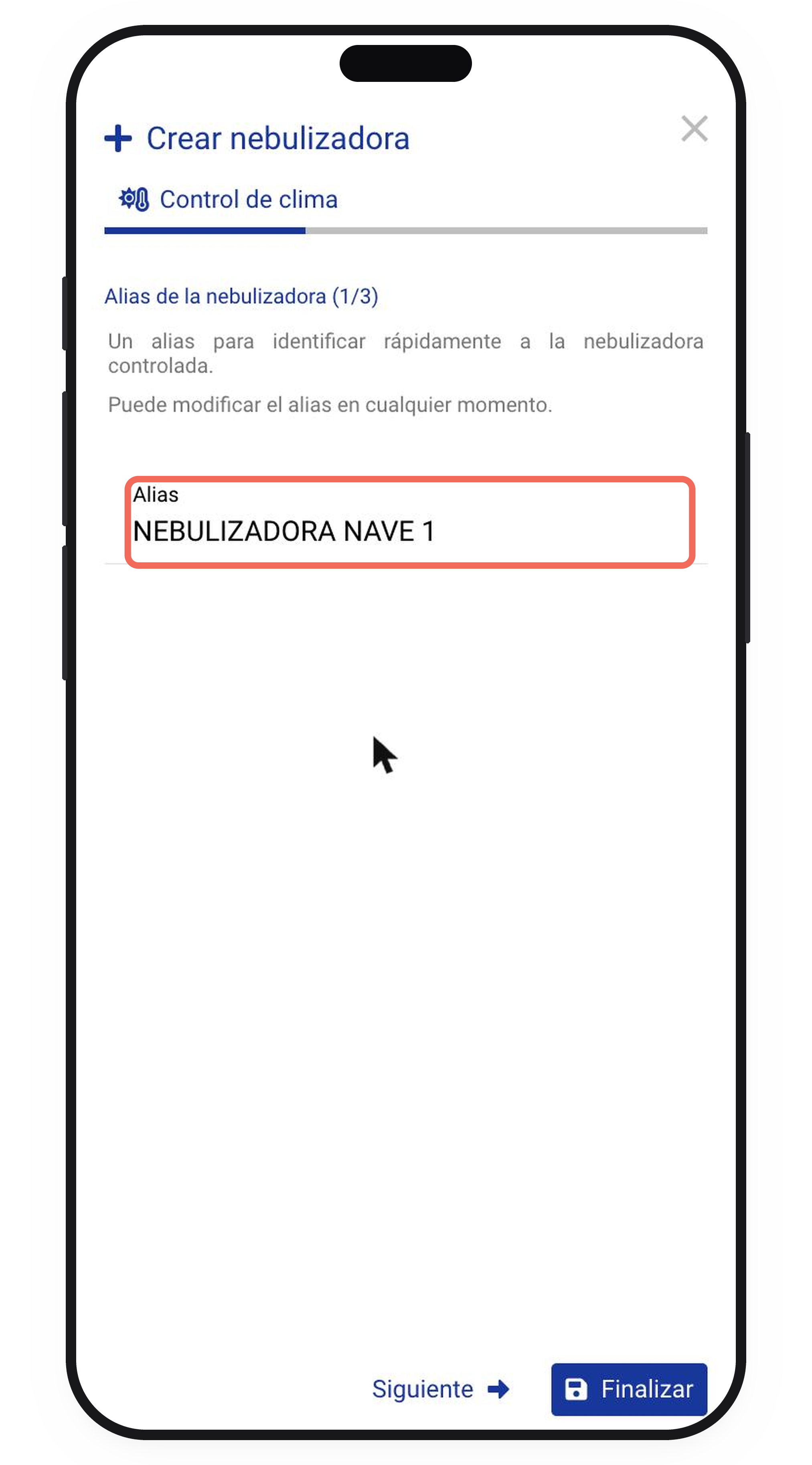 Alias de la nebulizadora